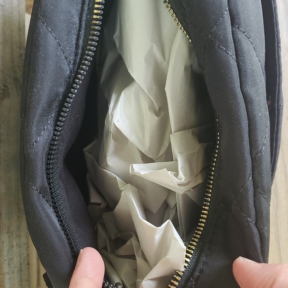 BearPaw Quilted Black Crossbody with Gold Accents - Picture 5 of 8